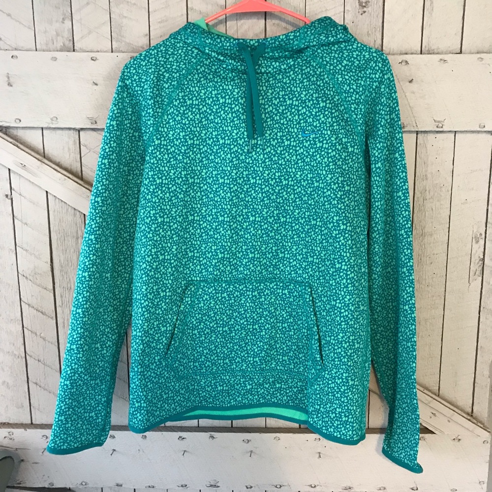 Nike Teal Patterned hoodie